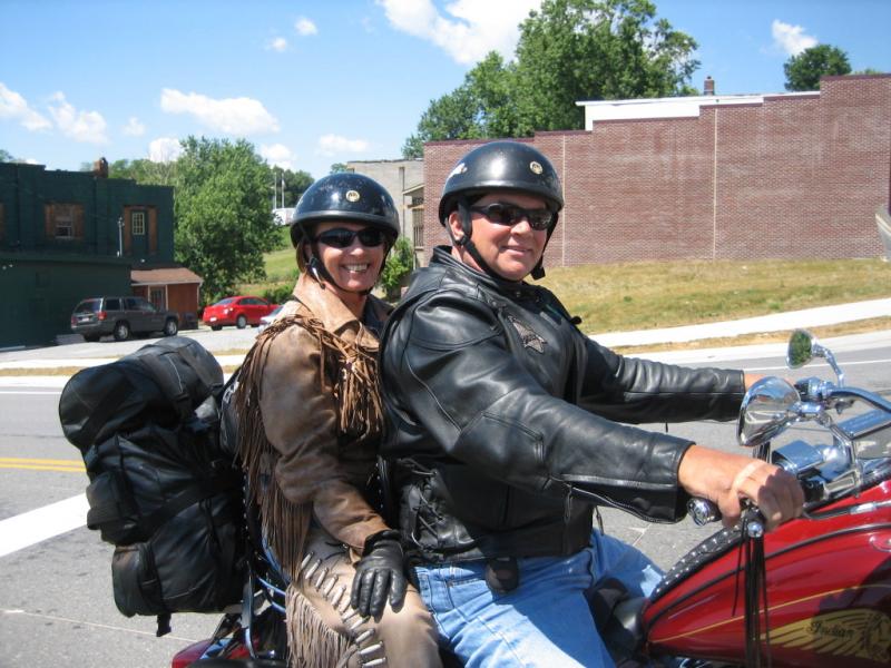Randa and Rob going home from the 2008 Blue Ridge Indian Ride