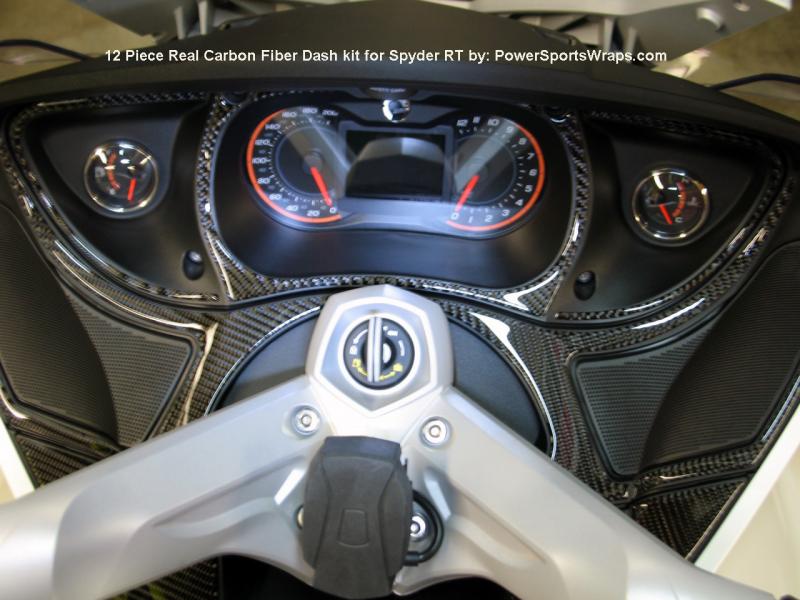Real Carbon fiber 12 piece dash kit for Spyder RT