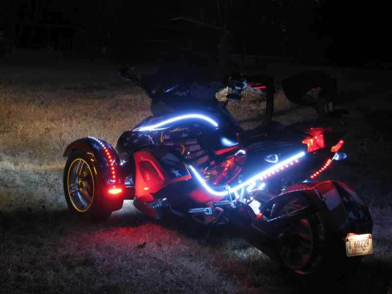 Rear 3/4 view of Tanya's Spyder