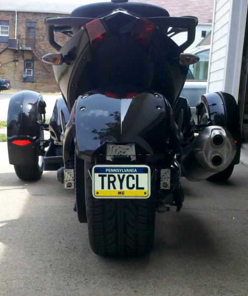 Rear After-Replaced Rear swing arm end caps, rear license plate assembly & I got my new vanity plate today too!