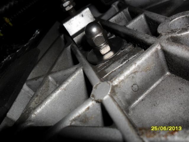 Rear of passenger Seal Floorboards L shaped bracket fitting using larger S/S Washer Nyloc nut and dome nut