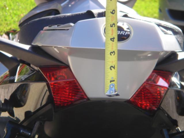 Rear Rack 5 inches high Rear View Centerline