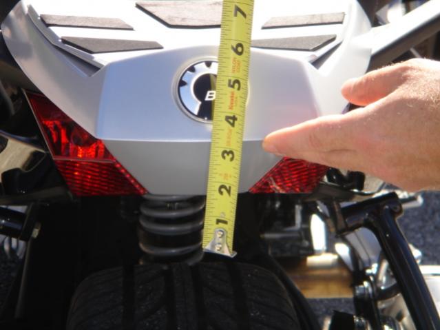 rear Rack 5 inches High Rear View Top Angle