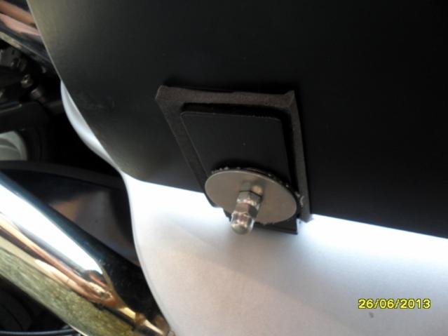 Rear Seal Floorboards fitting under L shaped bracket using Rubber washer Large S/S Washer Nyloc and Dome Nut