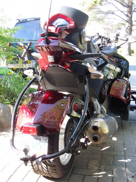 Rear view of new paint job.