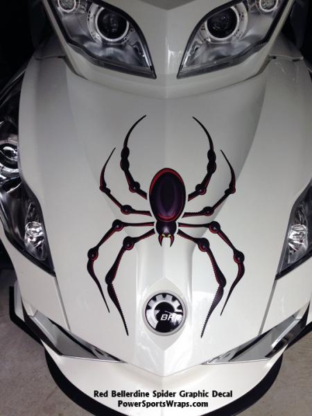 Red Bellerdine frunk decal for all model Spyders. ORDER 814-838-6377