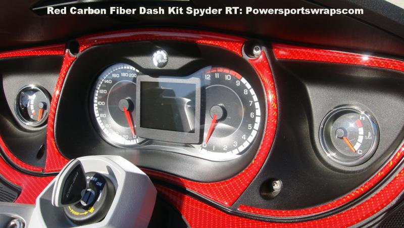 Red Carbon Fiber Dash kit   RT Spyder3
Our dash kits are available in a large variety of colors... see our album gallery on Spyderlovers for color sel