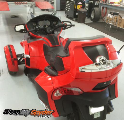 Red RT Carbon Fiber Panel Insert kit by WrapMySpyder.com