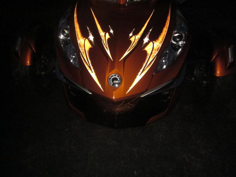 Reflective Sceptor Orange    on frunk on a 2014 RTS-SE6