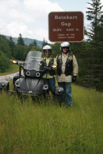 Reinhart Gap sign on Blue Ridge Pkwy