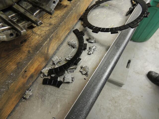 Remains of some of the clutch plates.