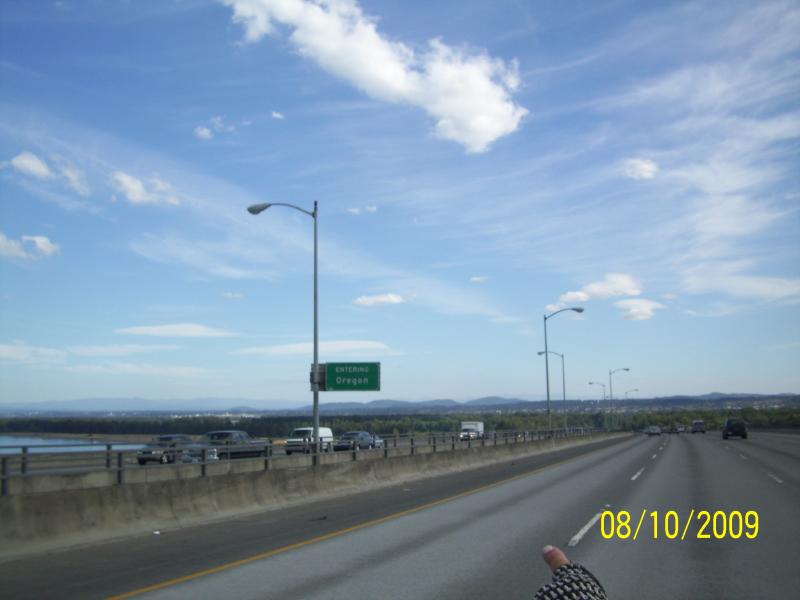 Repeat of entering Oregon.