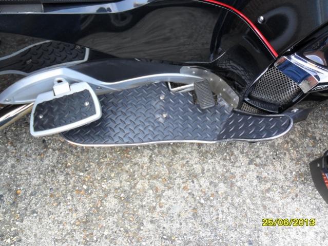 RHS View with passenger footrest shown using Inspector Gadgets inserts & Seal Floorboards