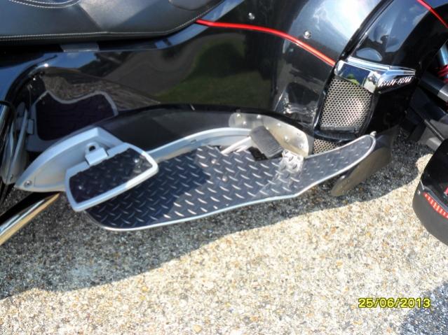 RHS View with passenger footrest shown using Inspector Gadgets inserts & Seal Floorboards