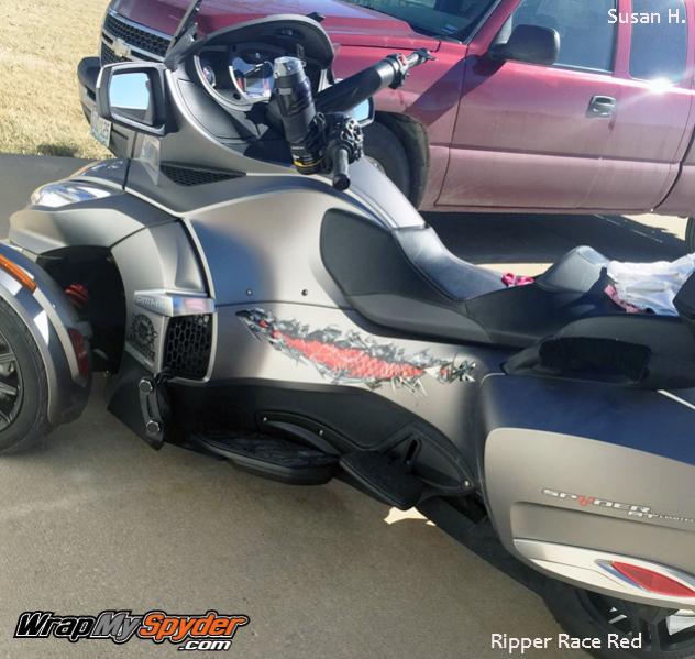Ripper race Red custom side panel for Spyder RT.