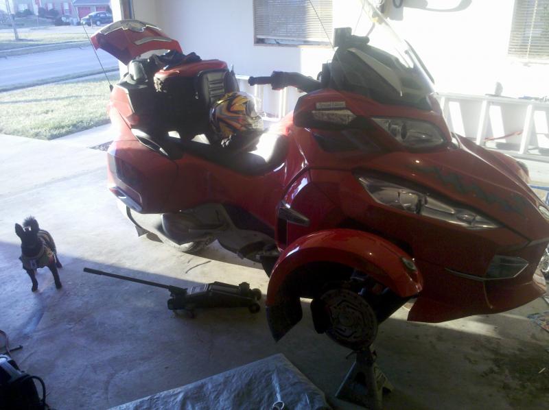 Rotate front tires after getting New rear tire from dealer at 21,700 miles in Jan 2012 at Walmart for $23.