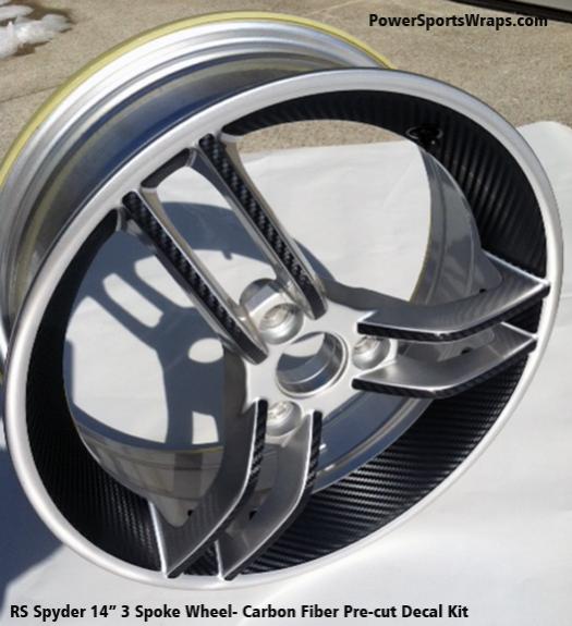RS 14" 3 spoke kit: 3M carbon fiber film. Order you kit today: 814-838-6377