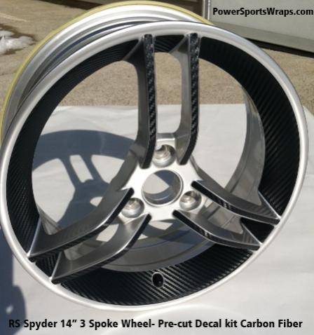 RS 14" 3 spoke kit: 3M carbon fiber film. This kit comes as a 24 piece kit. Price for Carbon Fiber kit is $65.00