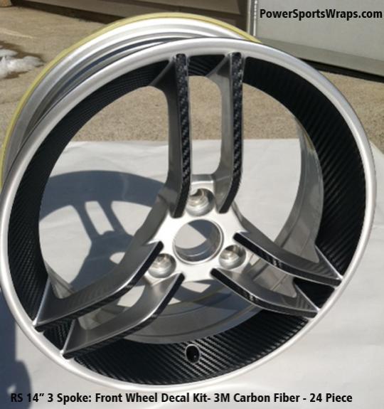 RS 14" 3 spoke kit: 3M carbon fiber film.