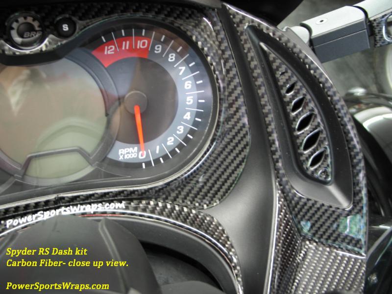 RS 20 Piece Dash kit CF - Here is a close up view of the Carbon Fiber.