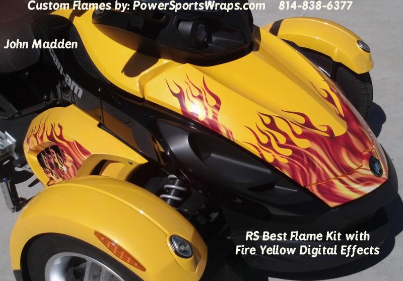 RS Best Flame  Fire Yellow Effects: This really shows how the complete bike comes together when you see the side profile.