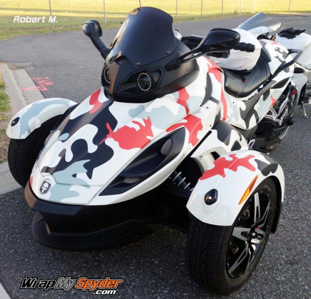 RS Camo- To make your Spyder stand out just add our custom camo kit. Each color is applied individually so you can get the look that fits you.  Ask us