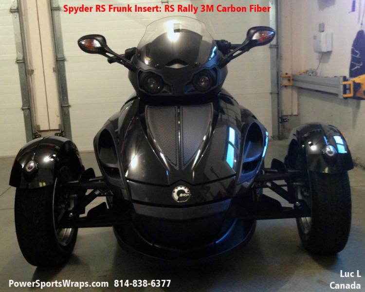 RS Rally 3M carbon Fiber Frunk insert only available from PowerSportsWraps.com  814-838-6377