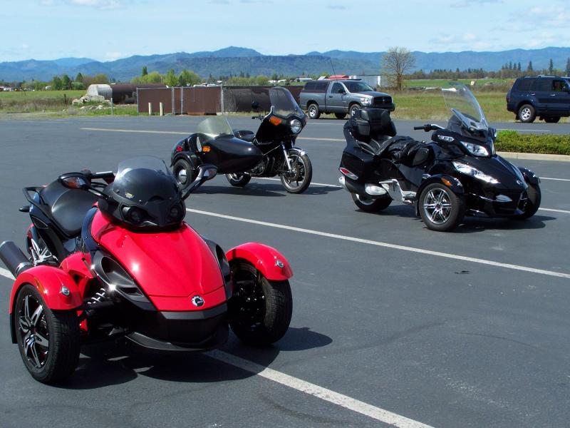 RS, RT-S alongside the Honda 750 w/sidecar