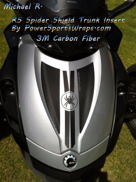 "RS Spider Shield"  Trunk insert kit in Carbon Fiber 3M Film.  Order 814-838-6377