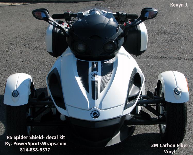RS Spyder Shield 3M carbon fiber: to order this kit for your RS or RT contact us by phone 814-838-6377