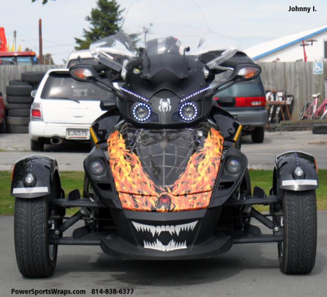 RS Venom Flames Frunk wrap by Powersportswraps.com