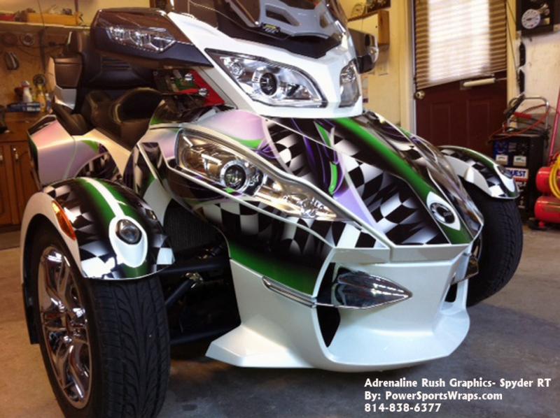 RT Adrenaline Rush kit Spyder RT
To order- 814-838-6377 Email: pete@powersportswraps.com