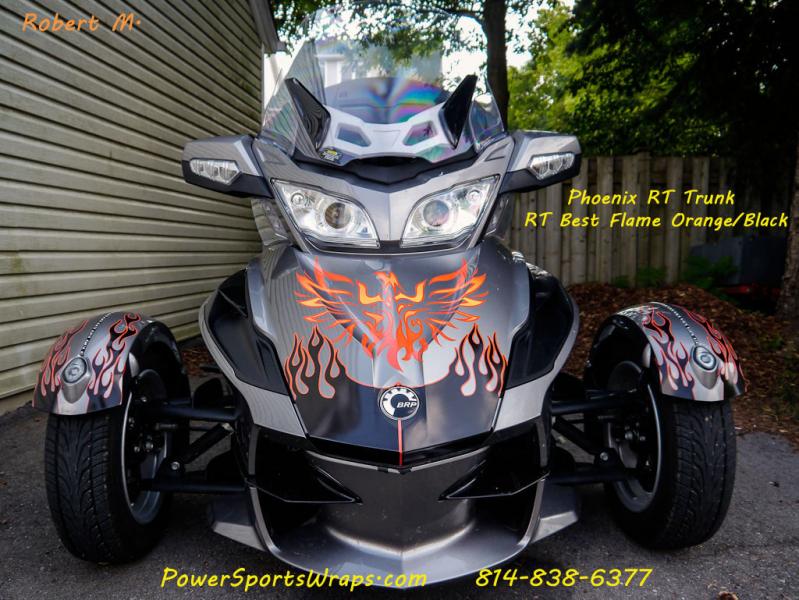 RT Best Flame Orange/Black with RT Phoenix trunk kit.  These kits are available  for RT & RS bikes.  More colors available.  814-838-6377