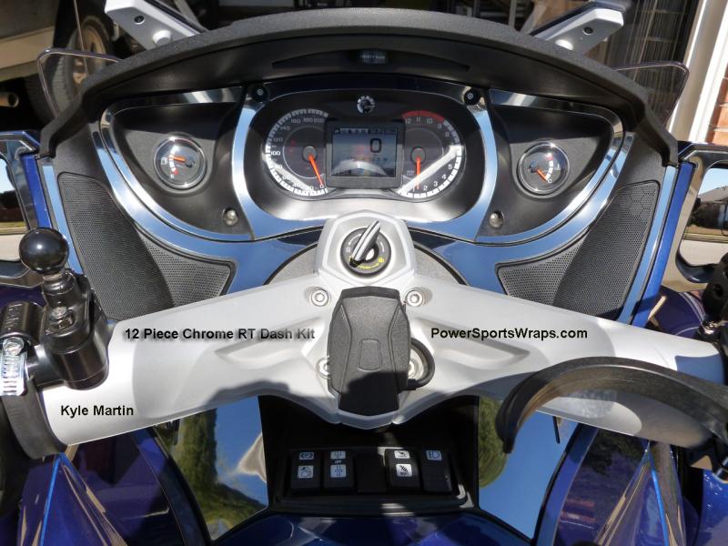 RT Chrome dash 12 piece looks great on any color RT.  It's a great way to make your Spyder stand out from all the others.