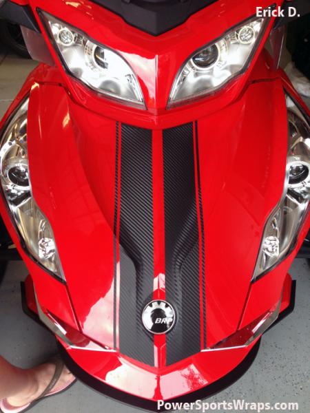 RT GT Racing stripes 3M Carbon Fiber. Make your Spyder stand out from all the others with our Racing stripe kit. to order: 814-838-6377