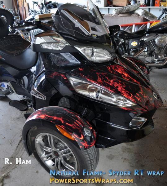 RT Natural flame2-  Super HOT Natural flame kit for Spyder RT by PowerSportsWraps.com