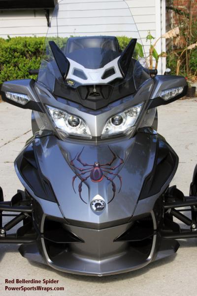 RT Red Bellerdine Frunk decal on Pure Magnesium  RT. To order: 814-838-6377 or email: pete@powersportswraps.com