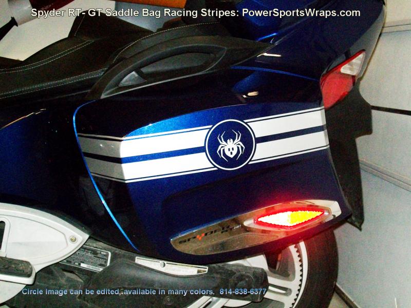 RT saddle bag stripe 2: By PowerSportsWraps.com