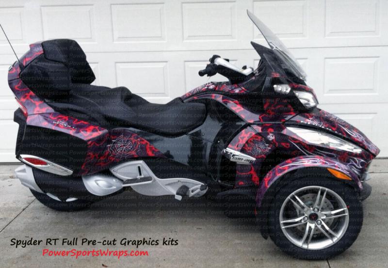 RT Side tag-  Notice how the accents the side panel body line and travels up the bags and over the top to continue the look on each side of the bike.