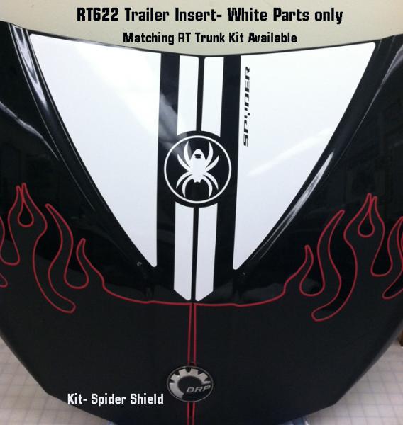 RT622 Trailer insert kit2- White parts in this photo only.  RT Trunk kit is available as well to make a matching set for  your bike.