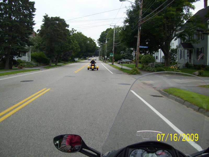 Running behind Marilyn in Exeter, NH. Always behind, lol.