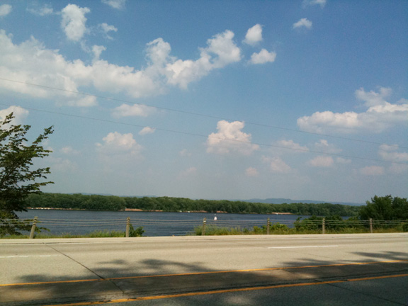 Ryding along the Mississippi in Minnesota.