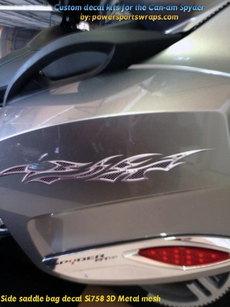 saddle bags - this is our Si758 3D metal mesh graphic design.