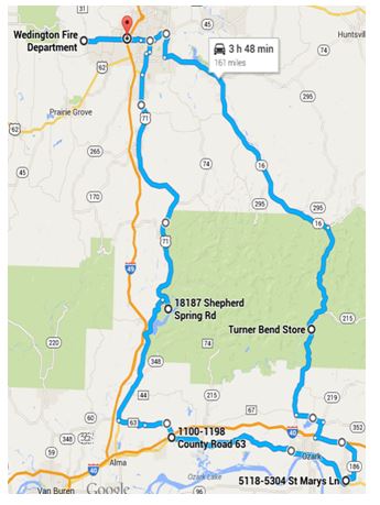 Sat map POKER RUN FOR IAFF