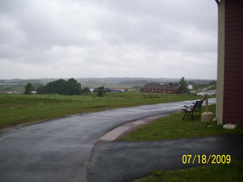 Scene outside the hotel at Windsor, Nova Scotia.