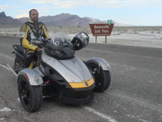 Seth at Bonneville Salt Flats