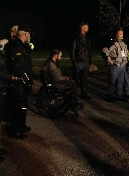 Seth waiting to be presented with his new Spyder.