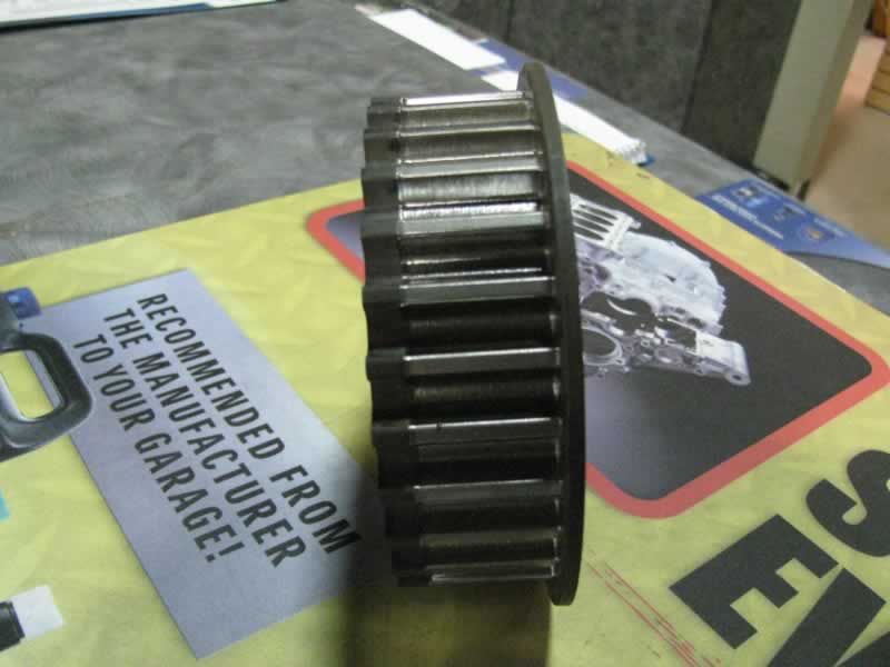 Shiny groove deep enough that belt could not be adjusted out of it