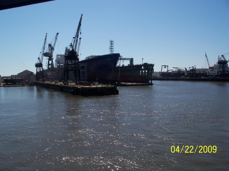 ship on dry dock