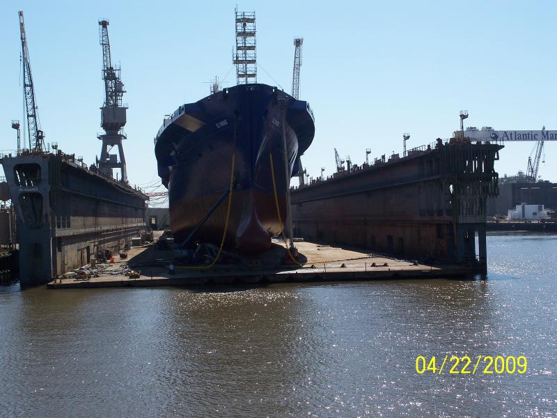 ship on dry dock